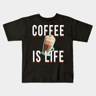 Coffee is life // Ice coffee Kids T-Shirt